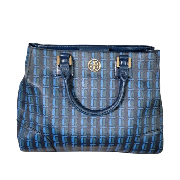 Tory Burch Handbags - Tory Burch Blue & Green Patterned Women's Bag